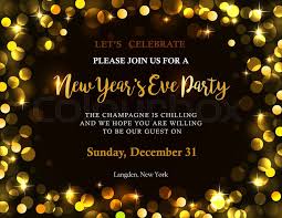 Opening your companys doors for job aspirants? New Years Party Invitation With Back Stock Vector Colourbox
