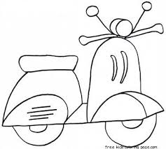 Printable Scooter Colouring Sheets For Kids Coloring Sheets For Kids Art Drawings For Kids Free Motion Embroidery