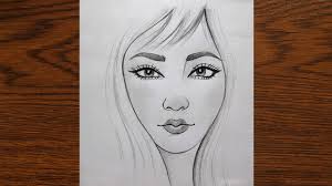 This profile view is of a beautiful female's face and i guide you through the drawing process by using simple geometric shapes, alphabet letters, and numbers. The Best 14 Sketches Of Girls Easy And Simple