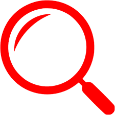 Red active search icon - Free red seo icons