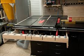 Sawstop And Router Cabinet Infeed Table Outfeed Table Project Woodworking Barn Storage Lumber Storage