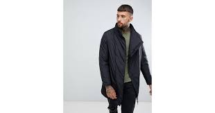See your favorite overcoats for men and overcoats men discounted & on sale. Religion Denim Padded Asymmetric Funnel Neck Coat In Black For Men Lyst