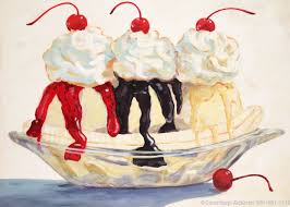 Join me on facebook and post your drawings: Carol Korpi Mckinley Acrylic Ice Cream Sundae Ice Cream Art Ice Cream Sundae Cake Drawing