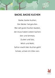 Wer will guten kuchen backen, der muss haben sieben sachen, eier und schmalz, zucker und salz, milch und mehl, safran macht den kuchen gehl! Backe Backe Kuchen Lied Liedtext Moupmoup Kinderlieder Kinder Lied Kinderlieder Kindergarten Lieder