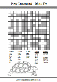 Have students complete a crossword puzzle using their new and old target words. Pets Word Fit Kids Puzzles And Games