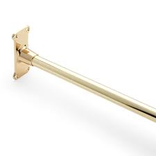 Straight shower rod in polished brass (22) Diy Materials Set Of 2 In 4 Finishes Naiture Straight Shower Rod Flanges Plumbing
