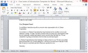 Simple editable templates for microsoft word with a safety warning sign design. Free Letter Of Introduction Template For Word