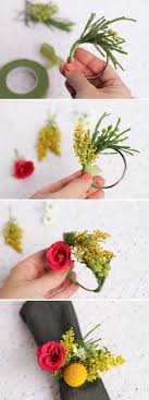 Make This Fresh Flower Napkin Ring Dinner Party Diy Dinner Party Diy Floral Napkin Rings Floral Napkins