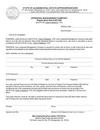 Appraisal Management Company Registration Surety Bond Management Company Appraisal Management