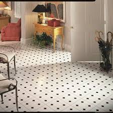 It's also easy to clean! Armstrong Flooring 45 Piece 12 In X 12 In Black White Peel And Stick Vinyl Tile Lowes Com White Vinyl Flooring Peel And Stick Floor Vinyl Tile