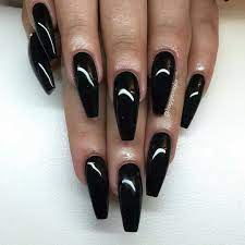 36 Classy Black Nail Designs Meetflyer Com Black Nail Designs Long Acrylic Nails Classy Black Nails