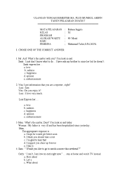 Rangkuman materi opinion and thoughts. Soal Essay Opinion And Thought Kelas 11 Masnurul