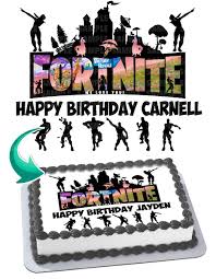 Fortnite Battle Royale Edible Cake Image Topper Personalized Picture 1 4 Sheet 8 X10 5 Walmart Com Edible Image Cake Birthday Sheet Cakes Edible Image Cake Topper