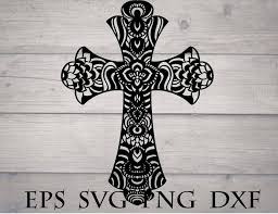 Mandala Cross Svg Etsy Cross Svg Flower Svg Files Mandala