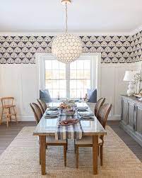 Capiz Honeycomb Chandelier Dining Room Wallpaper Dining Room Wainscoting Dining Room Accents