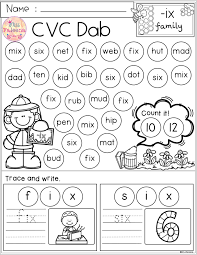 This Product Has 51 Pages Of Cvc Dab Worksheets This Product Will Help Children To Learn Cvc Words Cvc Worksheets Kindergarten Worksheets Cvc Worksheets Free