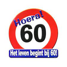 Hulde Stopbord Decoratie 60 Jaar Verjaardag Cadeau Versiering Blokker