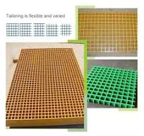 38*38*38 Yellow FRP/Fiberglass Reinforce Mesh Plateform GRP Molded Grating