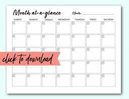 free blank monthly calendar template pdf the incremental mama