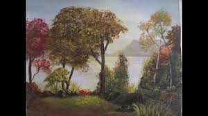 How To Paint Grass With A Fan Brush Easy Acrylic Painting Autumn Splendo Simple Acrylic Paintings Acrylic Painting For Beginners Landscape Paintings Acrylic