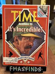z6 1981 BILL MARTIN A’s May 11 TIME Magazine OAKLAND CA