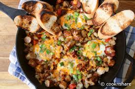 Trainwreck Breakfast – One Pan Skillet Delight – Cook n' Share