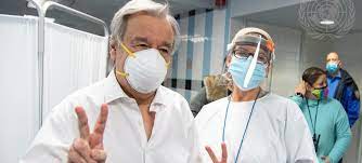 Speaking at the un general assembly's. Un Chief Receives Covid 19 Vaccine In New York Un News