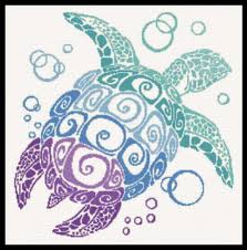 Looking for your next counted cross stitch project? Turtle Silhouette Cross Stitch Pattern By Tereena Clarke Crosstitch Com