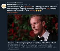 Laurence fox (born 1978) is an english actor best known for his leading role as detective sergeant james hathaway in the british tv drama series. Reclaim Neue Partei Gegen Wokeness Im Vereinigten Konigreich Sciencefiles