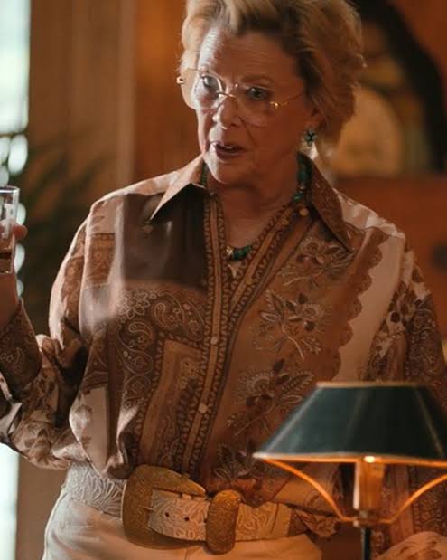 Dutton Ranch Beulah Jackson Printed Silk Shirt