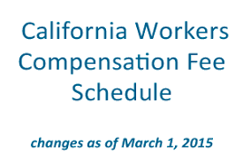 Workers Compensation Fee Schedule As Of 3 1 15