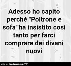 Infine, il rivestimento da divano in pelle è piuttosto costoso. Adesso Ho Capito Perche Poltrone E Sofa Ha Insistito Cosi Tanto Per Farci Comprare Facciabuco Com