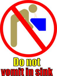 do not vomit in sink clip art at clker