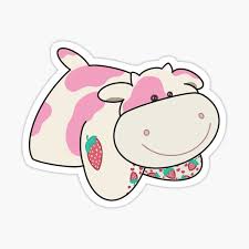 Register for an ibotta account today! Strawberry Cow Pillowpet Stickers Redbubble
