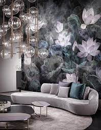 Don't miss the modern wallpaper designs that can be found outside the mainstream. Nymphea Customized Unique Wallpaper Removable Washable And Etsy In 2021 Unique Wallpaper Temporary Wallpaper Loft Design