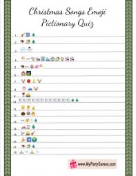 Christmas Songs Emoji Pictionary Quiz Free Emoji Christmas Christmas Song Games Free Christmas Games