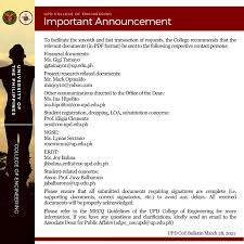 Check spelling or type a new query. Important Announcement Greater Manila Area On Ecq Updated Upd College Of Engineering