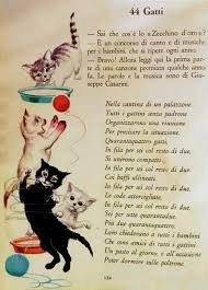 Loro chiedevano a tutti i bambini, che sono amici di tutti i gattini, un pasto al giorno e all'occasione, poter dormire sulle poltrone! 44 Gatti Quarantaquattro Gatti Di G Cesarini Filastrocche It