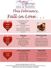 Fall In Love With Our February Specials Spa Specials Valentine Spa Salon Promotions