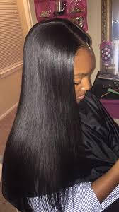 This hairstyle, as the name suggests, pertains to adding artificial the world of hairstyles is full of unique methods and processes. Sleek Bone Straight Middle Part Sew In Weave Promhairstyles Prom Hairstyles Sleek Straight Weave Hairstyles Weave Hairstyles Sew In Weave Hairstyles