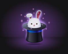 Vector Rabbit In Magic Hat Magic Hat Hat Illustration Magic