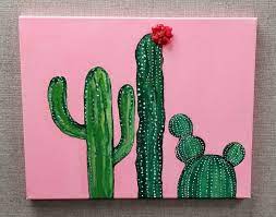 Plan your quote on paper before you paint it on the canvas. 9 Creative Cactus Crafts Art Projects S S Blog