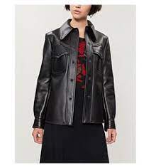 Precision Tailoring At Its Finest This Leather Jacket By Maison Margiela Adds Commanding Edge To Your Look While Polishing Leather Jacket Jackets Curved Hem