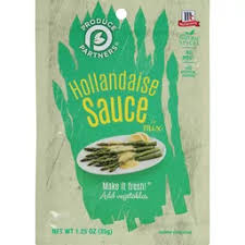 Deliciously creamy with a subtle lemon finish, this sauce will add instant flavour and visual appeal. Mccormick Produce Partners Hollandaise Sauce Mix 1 25 Oz Dips Mixes Baker S Iga