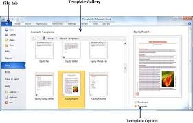 Use Templates In Word 2010 Tutorialspoint