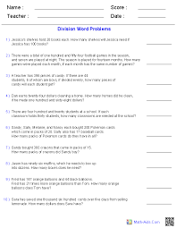 Word Problems Worksheets Dynamically Created Word Problems