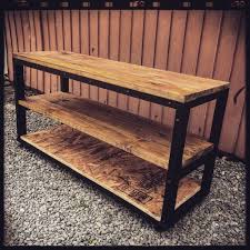diy 見せる収納のかっこいいアイアン風ランドリーラック テレビ台 手作り アンティーク 家具 diy 木材 diy