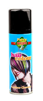 Remove excess color on skin with damp cloth. Party Success Hair Colour Spray 125ml Black David Hart Santo Ltd