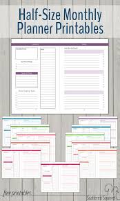 Half Size Monthly Planner Printables Planner Printables Free Planner Pages Printable Planner