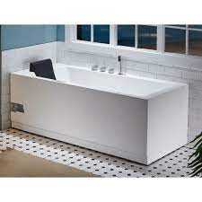 Unusually tall and with wide rims. Eago Am154etl L6 6 Ft Acrylic White Rectangular Whirlpool Tub With Fixtures